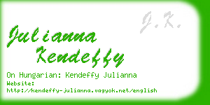 julianna kendeffy business card